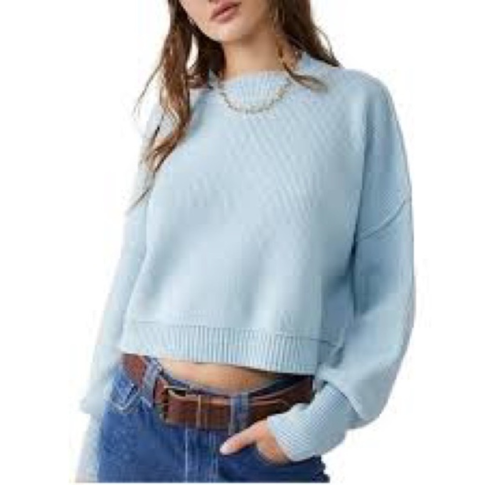 Free People crop easy street sweater